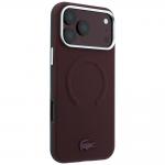 Husa Lacoste Petit Pique Embossed cu MagSafe compatibila cu iPhone 18 Pro / 17 Pro, Burgundy 5 - lerato.ro
