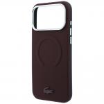 Husa Lacoste Petit Pique Embossed cu MagSafe compatibila cu iPhone 18 Pro / 17 Pro, Burgundy 7 - lerato.ro