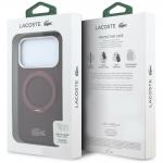 Husa Lacoste Petit Pique Ring Stand cu MagSafe compatibila cu iPhone 18 Pro / 17 Pro, Burgundy 9 - lerato.ro