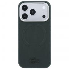 Huse si carcase iPhone 17 Pro, Husa Lacoste Petit Pique Embossed cu MagSafe compatibila cu iPhone 18 Pro / 17 Pro, Sinople, lerato.ro