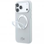 Husa Lacoste Petit Pique Ring Stand cu MagSafe compatibila cu iPhone 18 Pro Max / 17 Pro Max, Gri 3 - lerato.ro