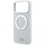 Husa Lacoste Petit Pique Ring Stand cu MagSafe compatibila cu iPhone 18 Pro Max / 17 Pro Max, Gri 7 - lerato.ro