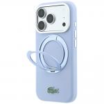 Husa Lacoste Silicone Ring Stand cu MagSafe compatibila cu iPhone 18 Pro Max / 17 Pro Max, Light Blue 3 - lerato.ro