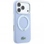 Husa Lacoste Silicone Ring Stand cu MagSafe compatibila cu iPhone 18 Pro Max / 17 Pro Max, Light Blue 5 - lerato.ro