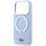 Husa Lacoste Silicone Ring Stand cu MagSafe compatibila cu iPhone 18 Pro Max / 17 Pro Max, Light Blue 7 - lerato.ro