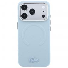 Huse si carcase iPhone 17 Pro, Husa Lacoste Petit Pique Embossed cu MagSafe compatibila cu iPhone 18 Pro / 17 Pro, Albastru, lerato.ro