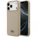 Husa Lacoste Petit Pique Lacquer Logo cu MagSafe compatibila cu iPhone 18 Pro / 17 Pro, Taupe 4 - lerato.ro