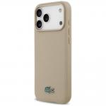 Husa Lacoste Petit Pique Lacquer Logo cu MagSafe compatibila cu iPhone 18 Pro / 17 Pro, Taupe 3 - lerato.ro