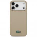 Husa Lacoste Petit Pique Lacquer Logo cu MagSafe compatibila cu iPhone 18 Pro / 17 Pro, Taupe 2 - lerato.ro