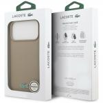 Husa Lacoste Petit Pique Lacquer Logo cu MagSafe compatibila cu iPhone 18 Pro / 17 Pro, Taupe 9 - lerato.ro