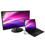 Adaptor HUB LandingZONE Dock Pro pentru MacBook 12 inch, 3x USB 3.0, 2x USB 2.0, 1x DP/ Thunderbolt, 1x HDMI, 1x RJ45, Indicator LED, Suport MagSafe, Silver 3 - lerato.ro