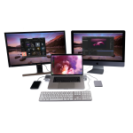 Adaptor HUB LandingZONE Dock Pro pentru MacBook 15 inch, 3x USB 3.0, 2x USB 2.0, 1x DP/ Thunderbolt, 1x HDMI, 1x RJ45, Inducator LED, Suport MagSafe, Silver 5 - lerato.ro