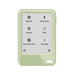 Portofel electronic Ledger Nano Gen 5, pentru monede virtuale Bitcoin, Ethereum, Solana, Cardano, NFT si altele, Recovery Key, Matcha Green