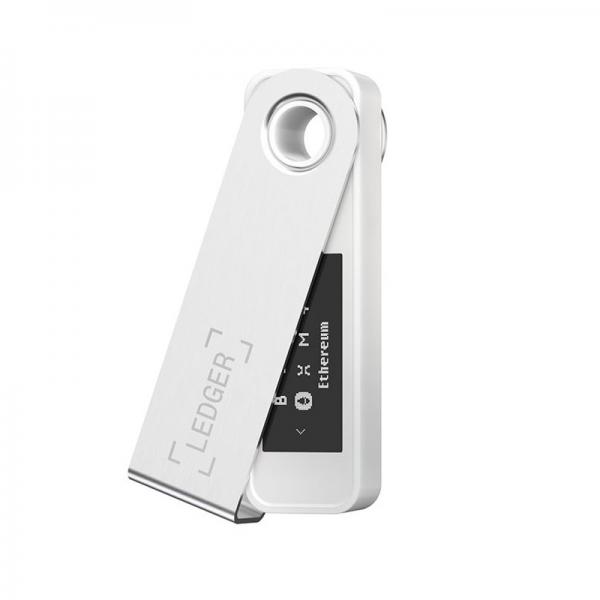 Portofel electronic Ledger Nano S Plus, pentru monede virtuale Bitcoin, Ethereum, Dash, ZCash si altele, Alb
