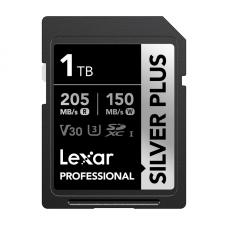 Card de memorie Lexar Professional SILVER PLUS SDXC, SD, 1TB, clasa U3, Citire 205 MB/s, Scriere 150 MB/s, Negru