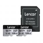 Set 2 carduri de memorie High-Performance Silver Plus, microSDXC, 128GB, clasa 10 / U3 / A2, Citire 205 MB/s, Scriere 150 MB/s, Adaptor SD inclus, Negru 2 - lerato.ro