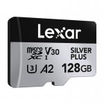 Set 2 carduri de memorie High-Performance Silver Plus, microSDXC, 128GB, clasa 10 / U3 / A2, Citire 205 MB/s, Scriere 150 MB/s, Adaptor SD inclus, Negru 4 - lerato.ro