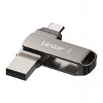 Memorie USB Lexar JumpDrive Dual Drive D400, 64GB, Viteza 130 MB/s, USB-C / USB-A, Gri 5 - lerato.ro