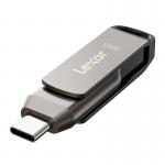 Memorie USB Lexar JumpDrive Dual Drive D400, 64GB, Viteza 130 MB/s, USB-C / USB-A, Gri 7 - lerato.ro