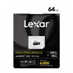 Card de memorie Lexar High-Endurance, microSDHC / microSDXC, 64GB, clasa 10 / U3 / A2, Citire 100 MB/s, Scriere 35 MB/s, Negru 4 - lerato.ro