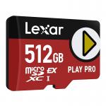 Card de memorie Lexar Play Pro, MicroSD Express 7.1, 512GB, clasa V30 / U3 / A2, Citire 160 MB/s, Scriere 100 MB/s, Graphics 3 - lerato.ro