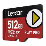 Card de memorie Lexar Play Pro, MicroSD Express 7.1, 512GB, clasa V30 / U3 / A2, Citire 160 MB/s, Scriere 100 MB/s, Graphics 4 - lerato.ro