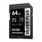 Card de memorie Lexar Professional SILVER PLUS SDXC, SD, 64GB, clasa U3, Citire 205 MB/s, Scriere 100 MB/s, Negru 4 - lerato.ro