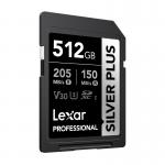 Card de memorie Lexar Professional SILVER PLUS SDXC, SD, 512GB, clasa U3, Citire 205 MB/s, Scriere 150 MB/s, Negru 3 - lerato.ro