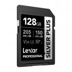 Card de memorie Lexar Professional SILVER PLUS SDXC, SD, 128GB, clasa U3, Citire 205 MB/s, Scriere 150 MB/s, Negru 3 - lerato.ro