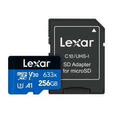 Card de memorie Lexar High-Performance 633x, microSDXC, 256GB, clasa 10, Citire 100 MB/s, Scriere 45 MB/s, Adaptor SD inclus, Graphics