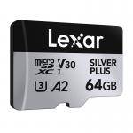 Card de memorie Lexar Professional SILVER PLUS, microSDXC, 64GB, clasa 10, Citire 205 MB/s, Scriere 150 MB/s, Adaptor SD inclus, Negru 4 - lerato.ro