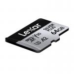 Card de memorie Lexar Professional SILVER PLUS, microSDXC, 64GB, clasa 10, Citire 205 MB/s, Scriere 150 MB/s, Adaptor SD inclus, Negru 6 - lerato.ro