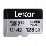 Card de memorie Lexar Professional SILVER PLUS, microSDXC, 128GB, clasa 10, Citire 205 MB/s, Scriere 150 MB/s, Adaptor SD inclus, Negru 3 - lerato.ro