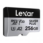 Card de memorie Lexar Professional SILVER PLUS, microSDXC, 256GB, clasa 10, Citire 205 MB/s, Scriere 150 MB/s, Adaptor SD inclus, Negru 4 - lerato.ro