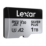 Card de memorie Lexar Professional SILVER PLUS, microSDXC, 1TB, clasa 10, Citire 205 MB/s, Scriere 150 MB/s, Adaptor SD inclus, Negru 5 - lerato.ro