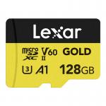 Card de memorie Lexar GOLD, microSDXC, 128GB, clasa A1 / U3 / V60, Citire 280 MB/s, Scriere 100 MB/s, Gold 2 - lerato.ro