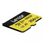 Card de memorie Lexar GOLD, microSDXC, 256GB, clasa A1 / U3 / V60, Citire 280 MB/s, Scriere 180 MB/s, Gold 5 - lerato.ro