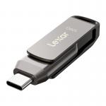 Memorie USB Lexar JumpDrive Dual Drive D400, 128GB, Viteza 130 MB/s, USB-C / USB-A, Gri 7 - lerato.ro