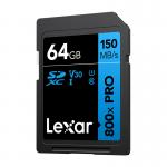 Card de memorie Lexar Professional 800x Pro SDXC, SD, 64GB, clasa 10 / U3 / V30, Citire 150 MB/s, Negru 4 - lerato.ro