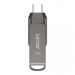 Memorie USB Lexar JumpDrive Dual Drive D400, 32GB, USB 3.1, USB-C / USB-A, Viteza 100 MB/s, Gri 4 - lerato.ro