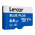 Card de memorie LEXAR 3.0, microSD, 64GB, clasa V10, Viteza 100 MB/s, Alb / Albastru 3 - lerato.ro