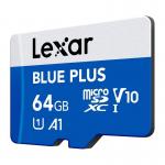 Card de memorie LEXAR 3.0, microSD, 64GB, clasa V10, Viteza 100 MB/s, Alb / Albastru 4 - lerato.ro