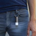 Lanterna Lexon Nomaday Flash, Breloc LED, 4 moduri, Autonomie 12h, IPX4, Incarcare USB-C, Gri 10 - lerato.ro