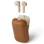 Casti wireless Lexon Speakerbuds, Bluetooth 5.2, 400mAh, Autonomie 6h, USB-C, Camel 3 - lerato.ro