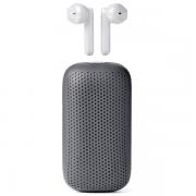 Casti wireless Lexon Speakerbuds, Bluetooth 5.2, 400mAh, Autonomie 6h, USB-C, Gri