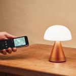 Lampa LED 2in1 Lexon Mina Audio L, Difizor 5W, Lumina cu 7 culori, Bluetooth, USB-C, Portocaliu 7 - lerato.ro