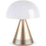 Lampa LED 2in1 Lexon Mina Audio L, Difizor 5W, Lumina cu 7 culori, Bluetooth, USB-C, Gold 2 - lerato.ro