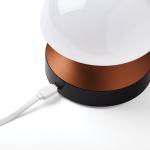Ceas cu alarma 3in1 Lexon Mina Sunrise, Lampa LED cu 9 culori, Display Digital, 2000mAh, USB-C, Maro 12 - lerato.ro