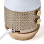 Lampa LED 3in1 Lexon Terrace, Difuzor Bluetooth, Functie Powerbank, 4000mAh, Autonomie 24h, 2xUSB-A, 1x USB-C, Gold 16 - lerato.ro