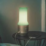 Lampa LED 3in1 Lexon Terrace, Difuzor Bluetooth, Functie Powerbank, 4000mAh, Autonomie 24h, 2xUSB-A, 1x USB-C, Gold 22 - lerato.ro